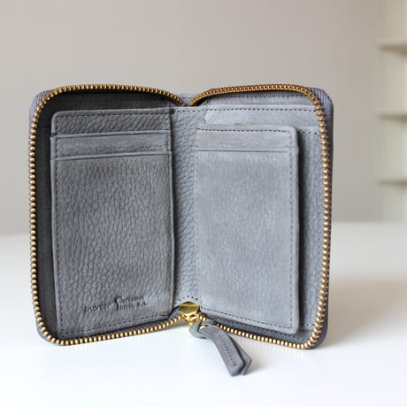 MATT round middle wallet　GRAY