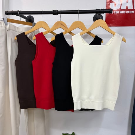 2way knit tank top