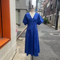 ロイヤルブルー 綿 ワンピース CORSO ROSSO ITALY  インポート