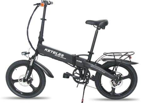 KETELES KS6 電動バイク 原付一種 20インチ 48V 350W 折りたたみ ペダル付き 7段変速 前後ディスクブレーキ