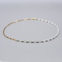 【K10YG/SV925】デュアルリンク バイカラーチェーンネックレス