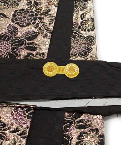 【新品】袋帯 西陣織 華翔苑 藤本仁謹製 証紙あり 辻が花風 金色 [90100052]