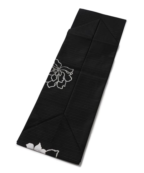 【新品】九寸名古屋帯 夏帯 絽 牡丹 黒色 [90100122]