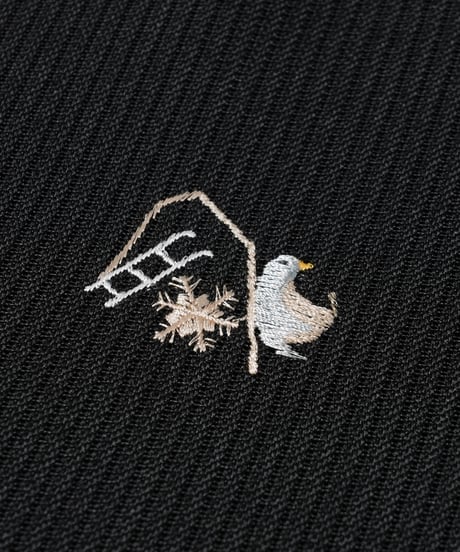 【新品】八寸名古屋帯 夏帯 絽 ペンギン 黒色 [90100126]