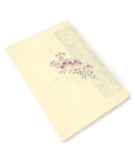 【新品】九寸名古屋帯 夏帯 絽 撫子 クリームイエロー [90100127]