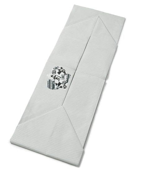 【新品】九寸名古屋帯 夏帯 絽 伊勢型染 ロンドン 蕎麦切色 [90100124]