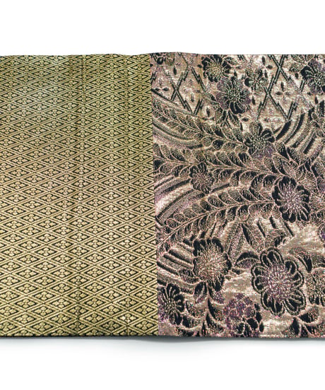 【新品】袋帯 西陣織 華翔苑 藤本仁謹製 証紙あり 辻が花風 金色 [90100052]