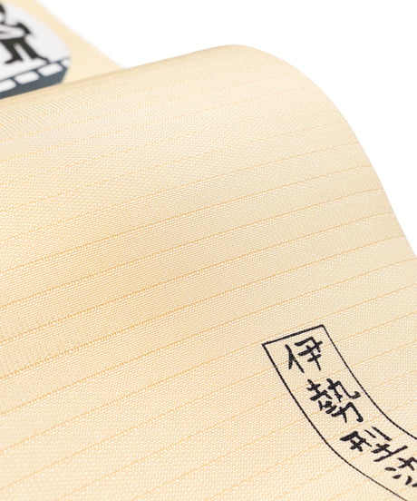 【訳アリ特価品】九寸名古屋帯 夏帯 絽 伊勢型染 ロンドン クリーム色 [90100119]