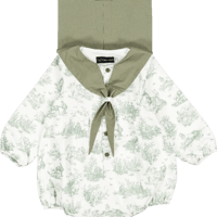 【予約/送料無料】Romper CAMBON - green jouy/ Maison Marelle※11月入荷予定