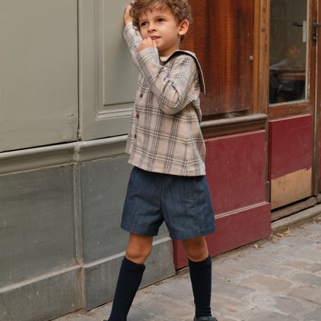【予約/送料無料】Short SOUFFLOT - blue denim/ Maison Marelle※11月入荷予定