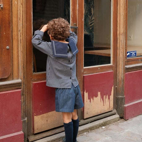 【予約/送料無料】Short SOUFFLOT - blue denim/ Maison Marelle※11月入荷予定
