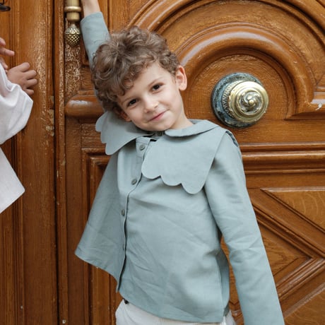 【予約/送料無料】Shirt GRENELLE - sauge linen/ Maison Marelle※11月入荷予定