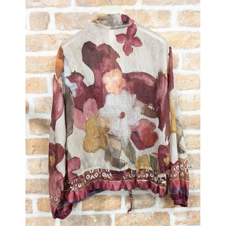 イタリア　シアープリントブルゾン(¥39600)