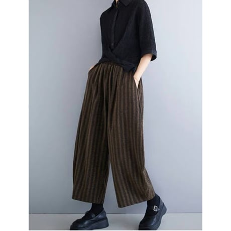 「人気商品につき再入荷」ほのかに起毛感あるカーブパンツ