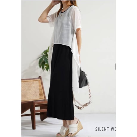 [26新作]　ラメシアーレイヤードワンピース、12600円 [セール]