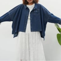 新作　(再々入荷)大人気　デニムボックスデザインシャツジャケット