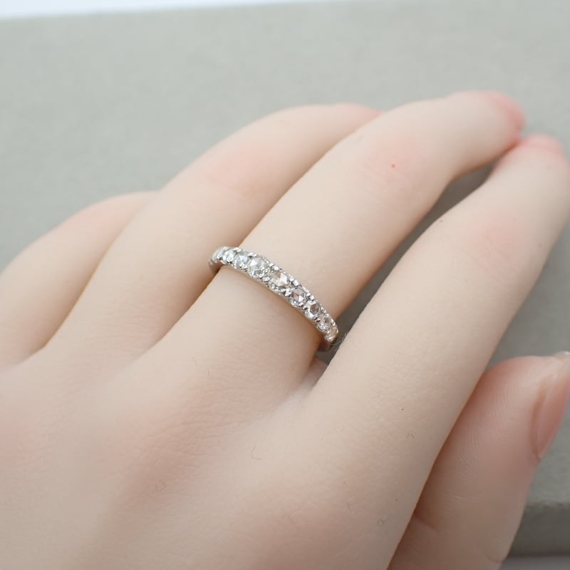 PT950 ローズカットダイヤモンド 0.43ct 12号 リング 新品ジュエリー