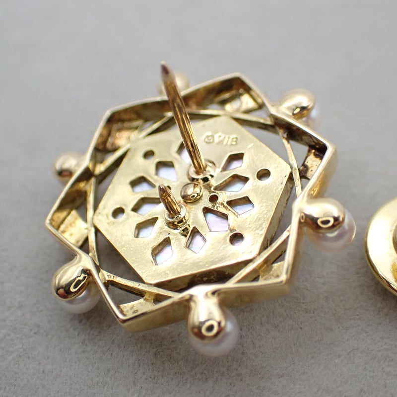 MIKIMOTO K18 ピクウェ ベビーパールピン ブローチ usedJewelry | 鈴
