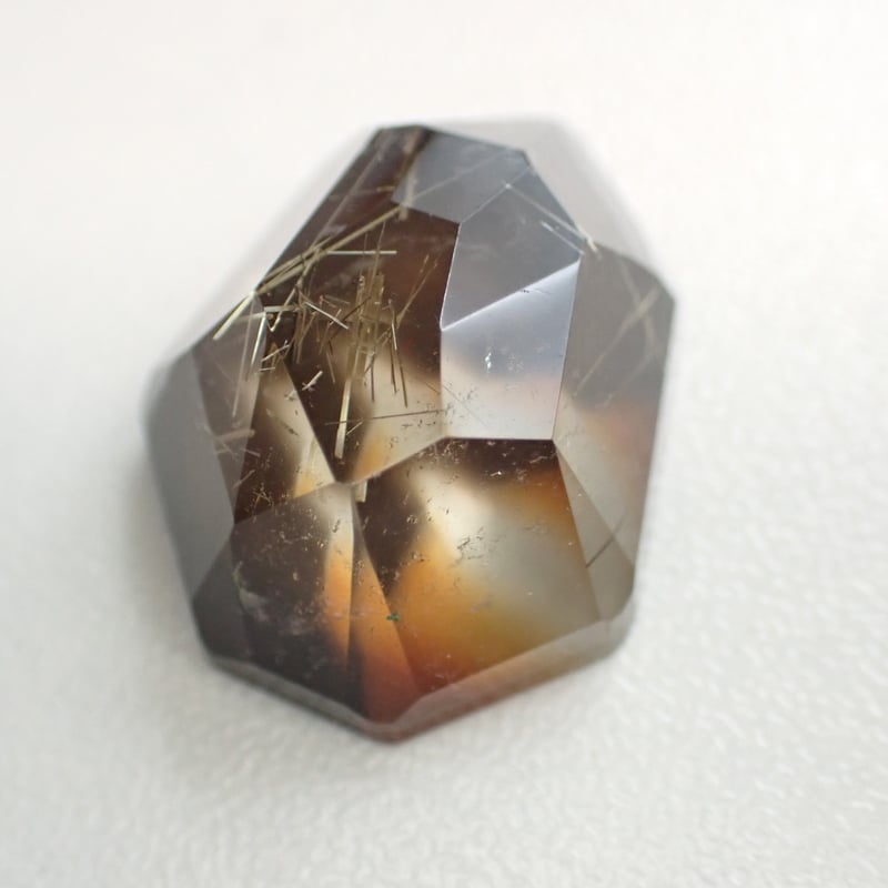 ルチルクォーツ×アゲート ダブレットストーン 21,12ct 20.41×16.18mm