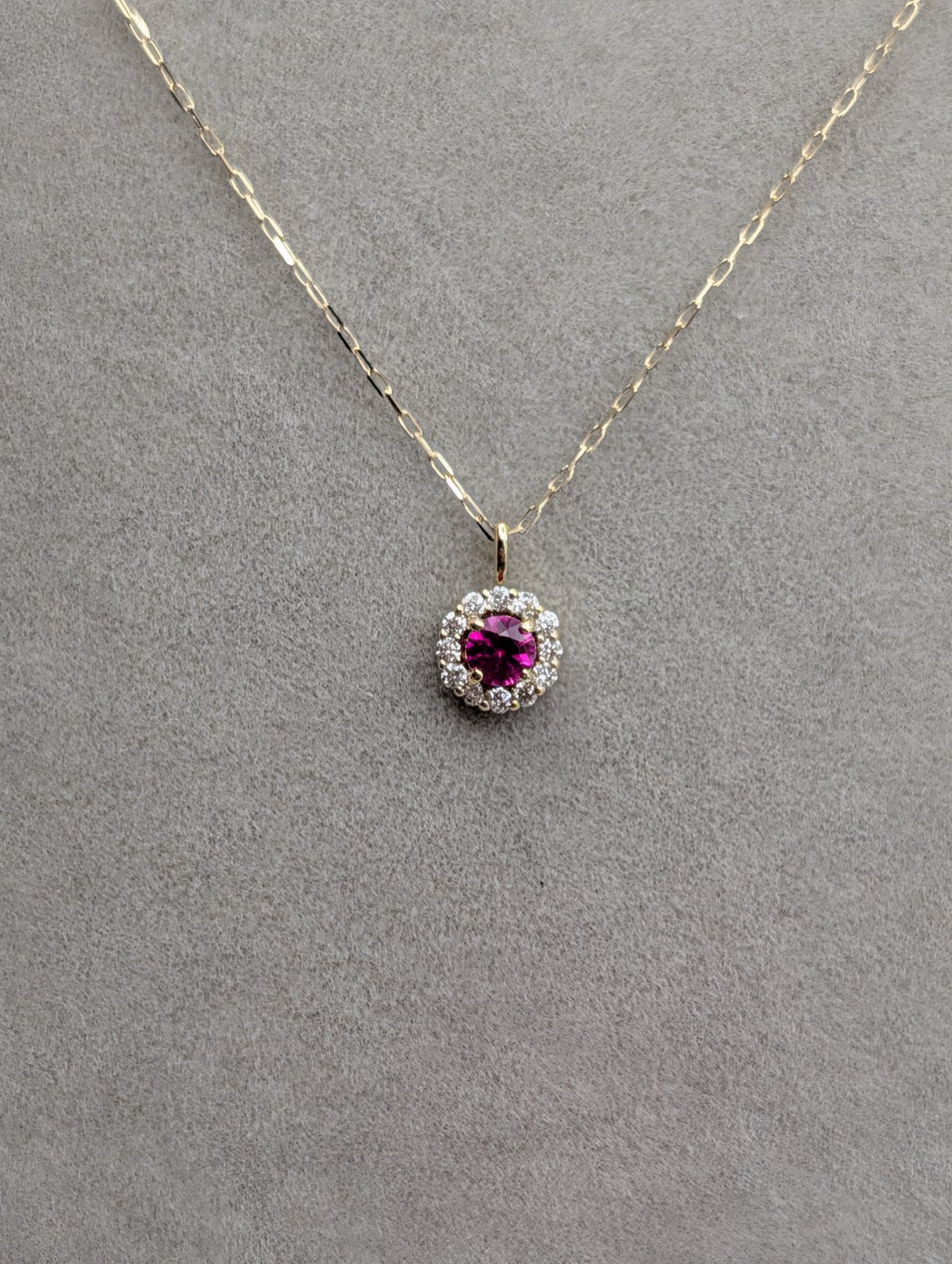 DPカード鑑別】K18YG 非加熱ピジョンブラッドルビー 0.08ct