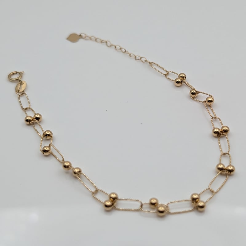 K18YG メイド・イン・タイランド ブレスレット 15+3cm 全長18cm | 鈴木