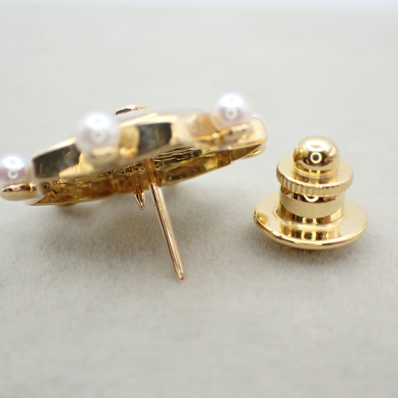 k18 パール ピン MIKIMOTO K18 ピクウェ ベビーパールピン ブローチ usedJewelry | 鈴