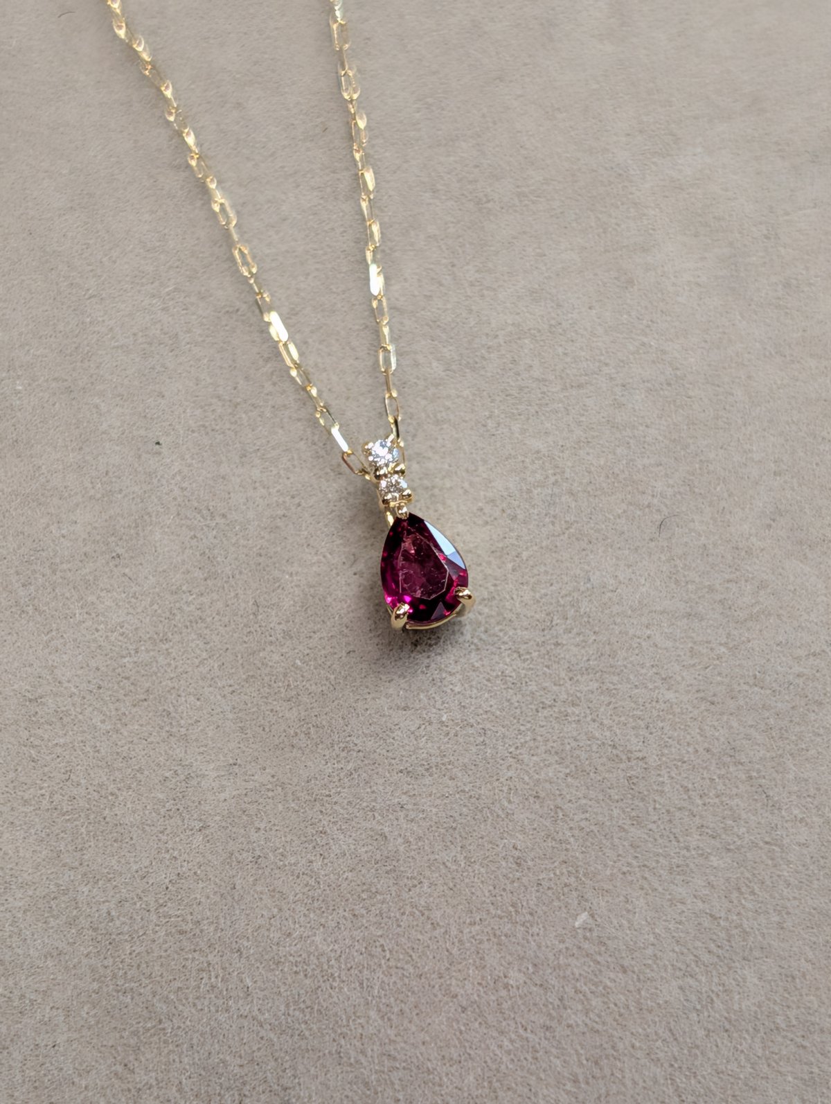 誕生石ピックアップ】【DPSカード】K18 ピジョンブラッドルビー 0.15ct
