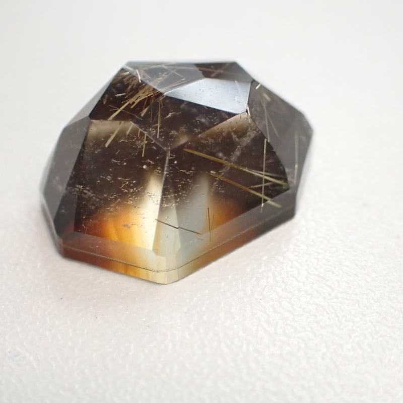 ルチルクォーツ×アゲート ダブレットストーン 21,12ct 20.41×16.18mm