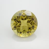 イエロー トルマリン  6mm ダンデライオン カット ルース　シミズ貴石