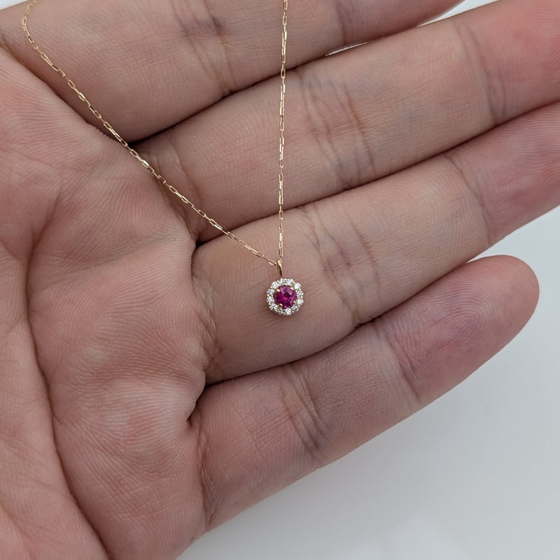 DPカード鑑別】K18YG 非加熱ピジョンブラッドルビー 0.08ct