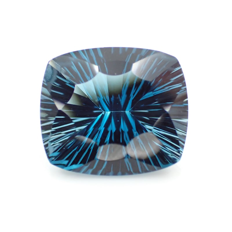 ロンドン ブルー トパーズ 15.30ct 16.61×14.46mm クッション