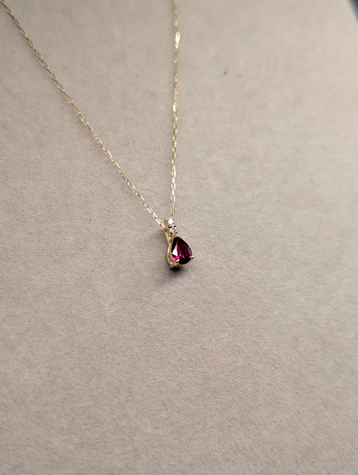 誕生石ピックアップ】【DPSカード】K18 ピジョンブラッドルビー 0.15ct