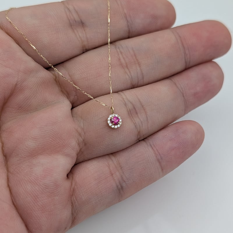 DPカード鑑別】K18YG 非加熱ピジョンブラッドルビー 0.08ct