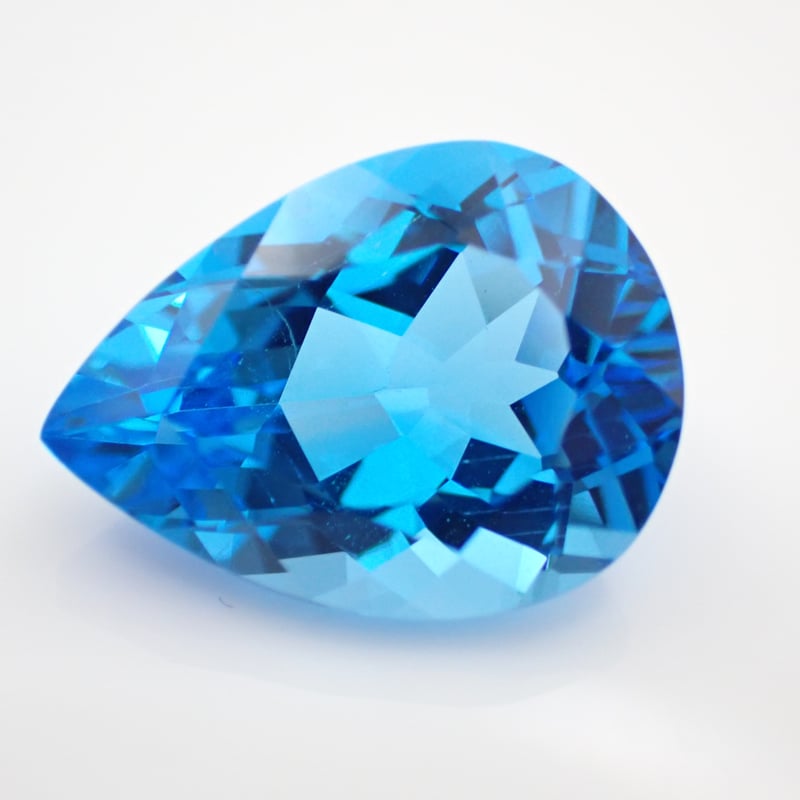 スイスブルートパーズ 11.32ct 16.9×12.4mm ペアシェイプ ルース