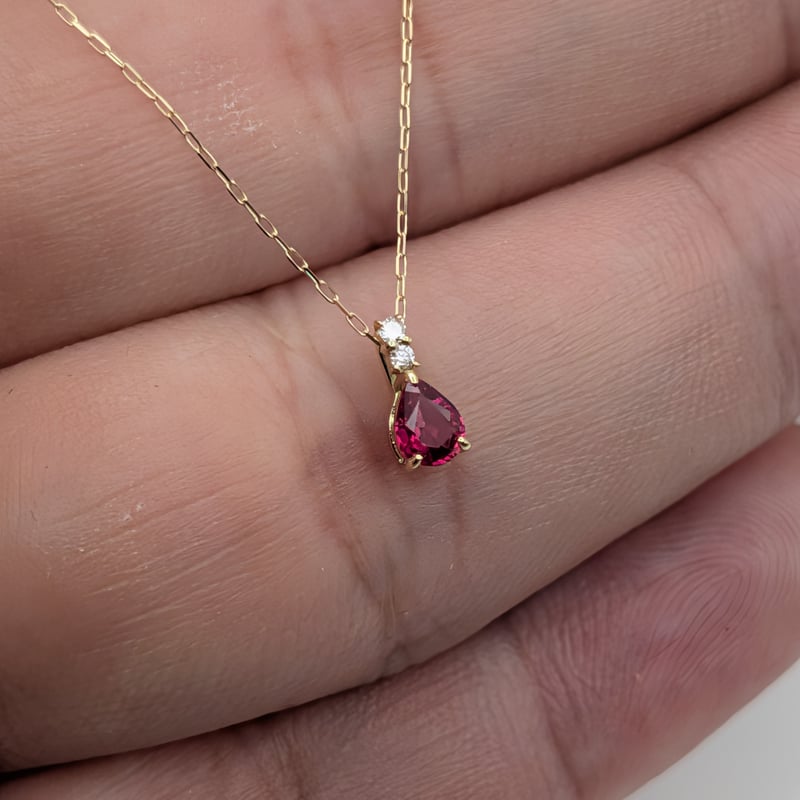 メーカー協賛SALE】【DPカード鑑別】K18 非加熱ルビー 0.15ct ダイヤ