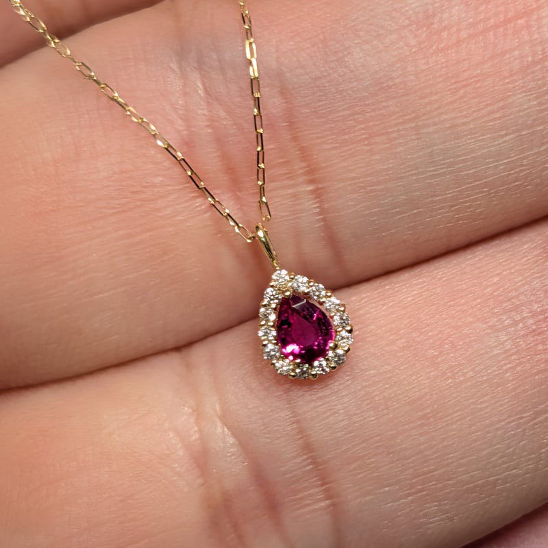 【新品未使用品】旧ロゴ　ADA CABOCHON RUBY カボーションルビー 誕生石ピックアップ】【DPSカード】K18YG ピジョンブラッドルビー 0.15