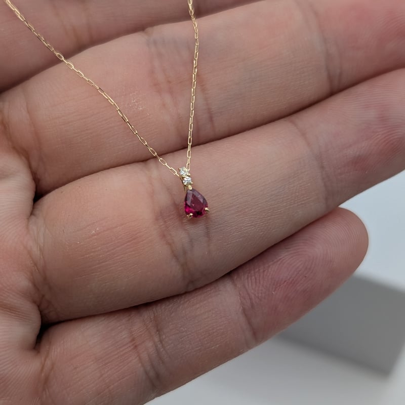 メーカー協賛SALE】【DPカード鑑別】K18 非加熱ルビー 0.15ct ダイヤ