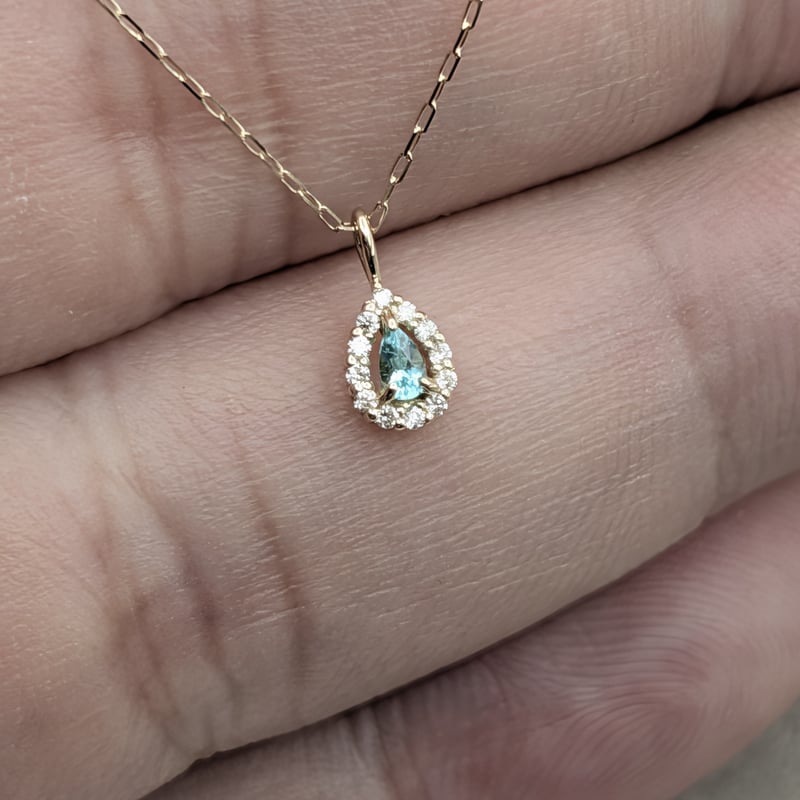 K18WG✨パライバ1.13ct✨ダイヤ0.24ct ✨特価販売中✨ネックレス✨ メーカー協賛SALE】K18YG パライバトルマリン 0.04ct ダイヤ0.03ct 40