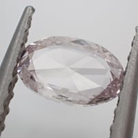 【CGLソ】ローズカットダイヤ LIGHT PURPLISH PINK  SI-2 0.498ct 7.19×4.73mm オーバルカット ルース ピンクダイヤモンド