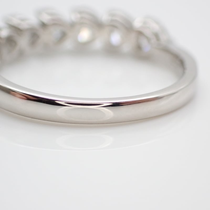 PT900ダイヤモンド 1.080ct ハートシェイプ7pcs ハーフエタニティ