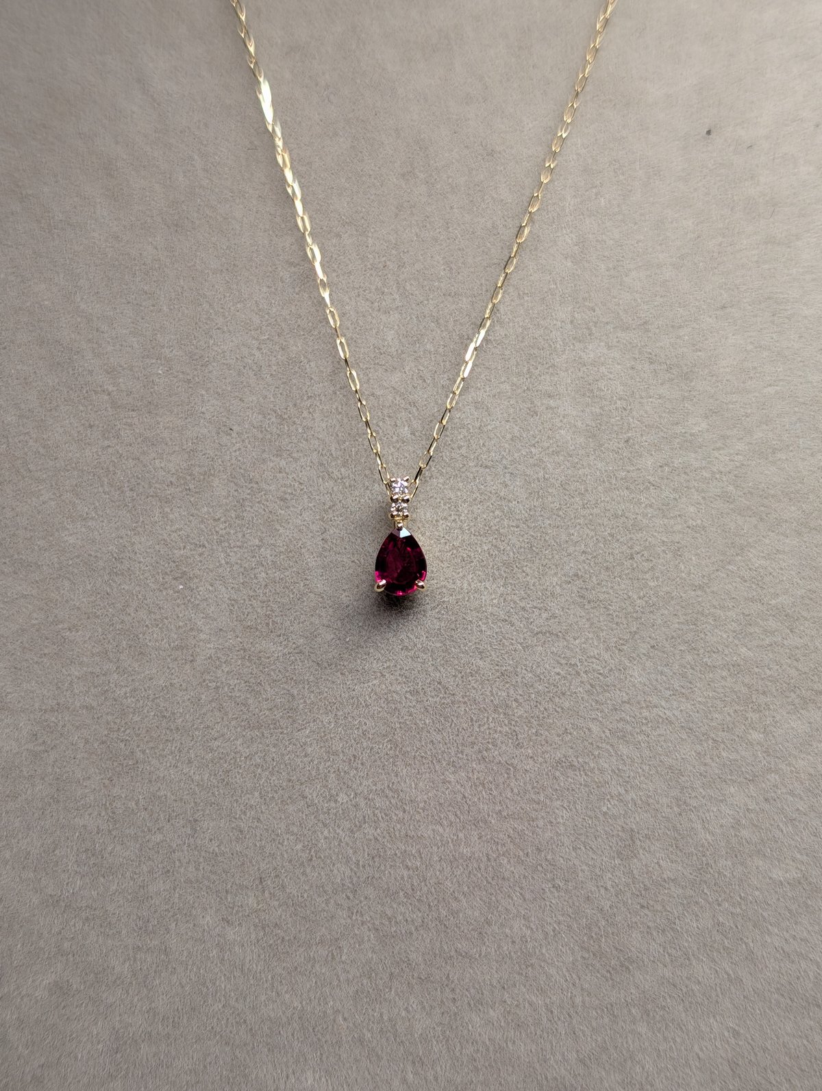 誕生石ピックアップ】【DPSカード】K18 ピジョンブラッドルビー 0.15ct