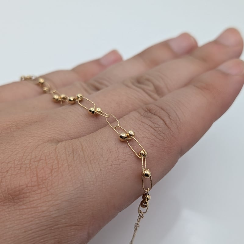K18YG メイド・イン・タイランド ブレスレット 15+3cm 全長18cm | 鈴木