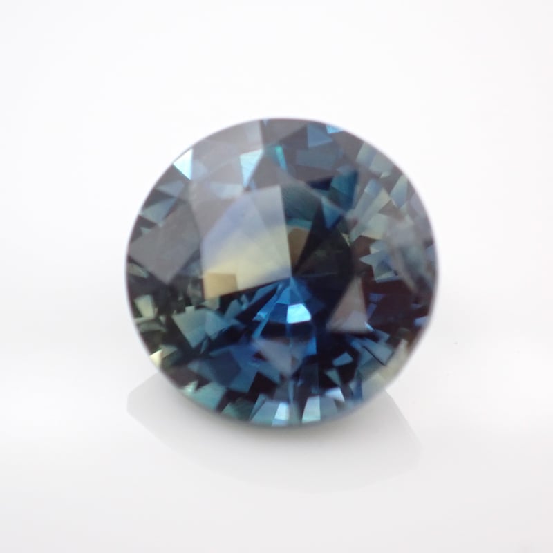 ティール サファイア （バイカラー） 2.60ct 8.31mm ラウンド カット