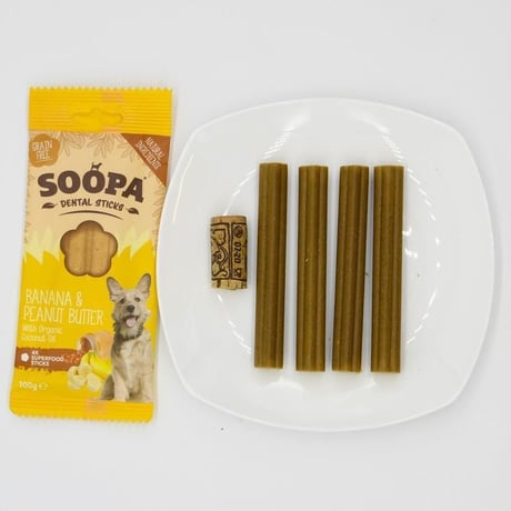 《SOOPA》BANANA&PEANUTBUTTER STICKS(バナナ＆ピーナッツバタースティック)