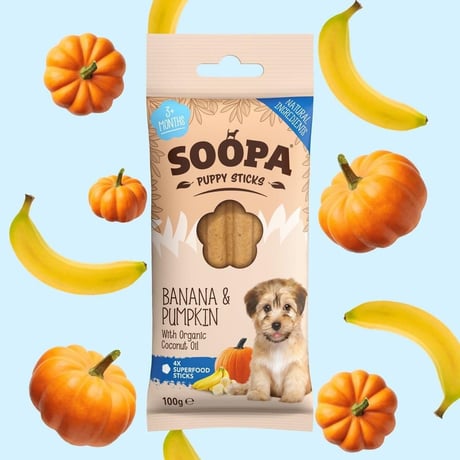 《SOOPA》BANANA&PUMPKIN PUPPY STICKS(バナナ&パンプキンパピースティック)