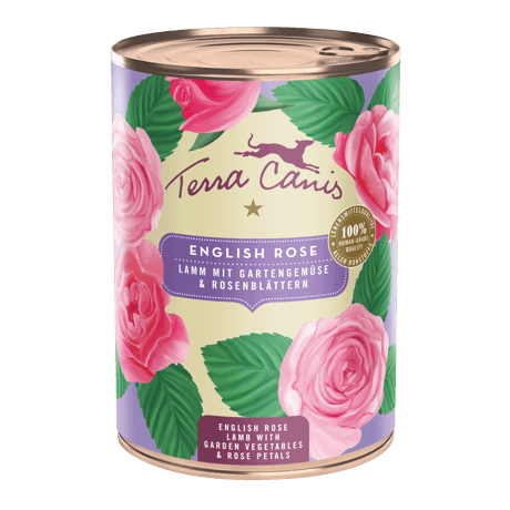 《Terra Canis》FLOWERMENUES イングリッシュローズ　ラム＆ガーデンベジタブル　バラの花びらを添えて