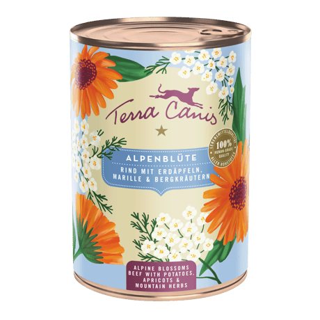《Terra Canis》FLOWERMENUES アルプスフラワー　ビーフ＆ポテト　アプリコット入り　アルペンの山のハーブを添えて