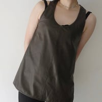 EMPORIO ARMANI Leather Tank Top