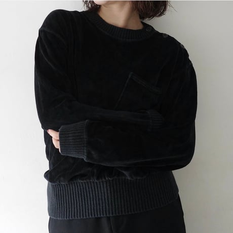 Vintage Velour Button Sweater