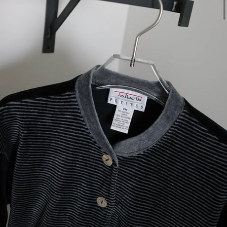 Vintage Velour Button Cardigan